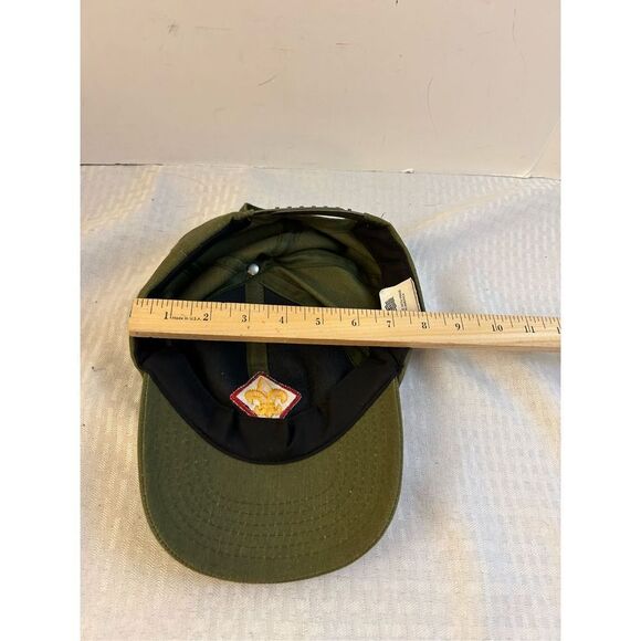 Boy Scouts youth s/m baseball hat cap green red fleur di lis logo( discoloration - Picture 5 of 5